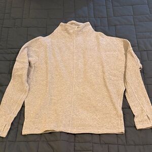 Lululemon Cozy Mock-Neck Sweater in Light Grey